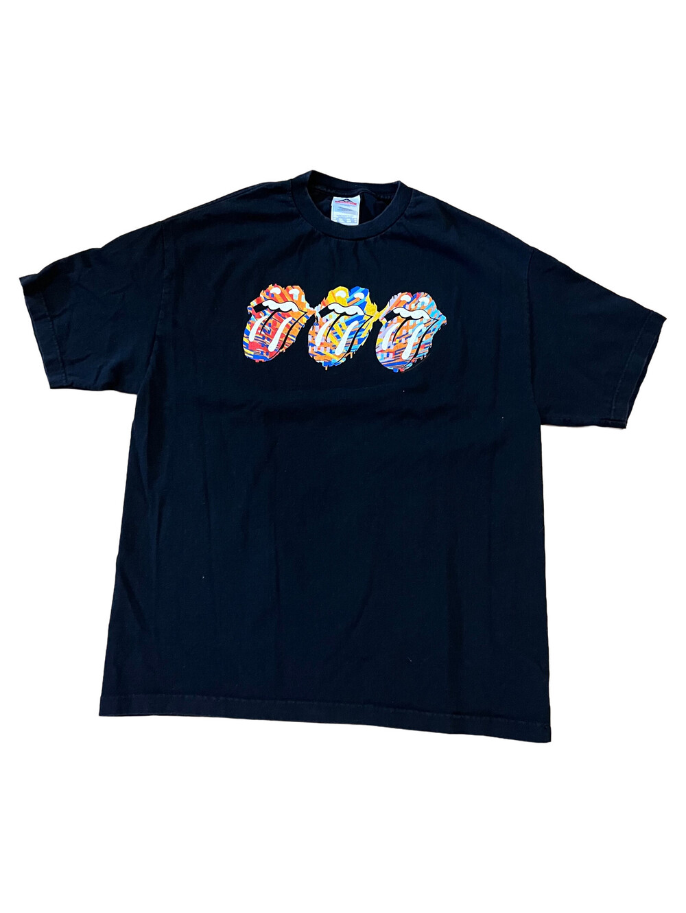 Vtg Y2K Rolling Stones T Shirt Mens XL Licks Tongue Graphic Tour 2002 SS